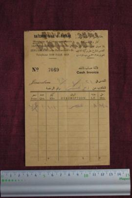 Invoice from Batchon Bros. and Karkar about the payment of 8 Pounds and 840 Mils