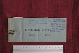 Ottoman Bank Cheques from Ethiopian Patriarchate Jerusalem sent to Yosef Masalem