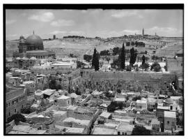 Temple area, Mosque of Omar [i.e., Dome of the Rock] and Jerusalem