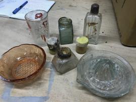 Photograph of glass objects