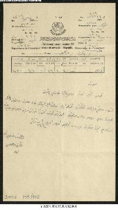 Dosya 155, Gömlek 102, April 27, 1897 (Gregorian calendar) - 25 Zilkade 1314 (Ottoman calendar)