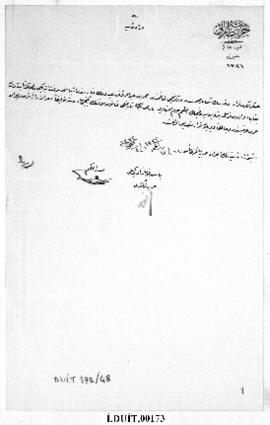 Dosya 173, Gömlek 48, no Gregorian date - 17 Zilhicce 1334 (Ottoman religious calendar)