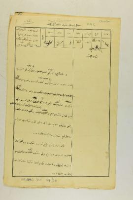 Dosya 84, Gömlek 34, November 1, 1911 (Gregorian calendar) - 19 Teşrin-i Evvel 1327 (Ottoman fisc...