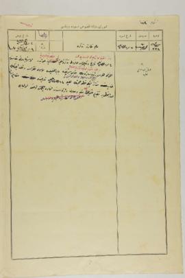Dosya 87, Gömlek 14, October 25, 1914 (Gregorian calendar) - 5 Zilhicce 1332 (Ottoman calendar)