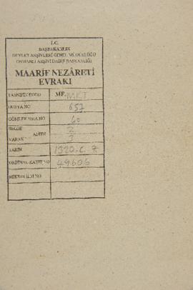 Dosya 657, Gömlek 40, August 12, 1902 (Gregorian calendar) - 7 Cemaziyelahir 1320 (Ottoman religi...