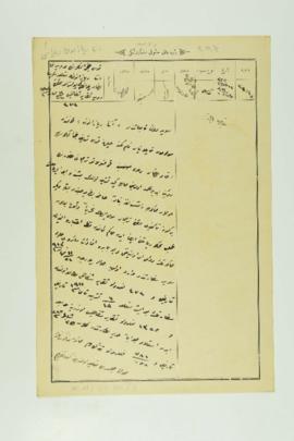 Dosya 205, Gömlek 9, June 5, 1912 (Gregorian calendar) - 19 Cemaziyelahir 1330 (Ottoman religious...
