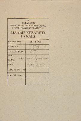 Dosya 7, Gömlek 53, October 26, 1849 (Gregorian calendar) - 9 Zilhicce 1265 (Ottoman calendar)