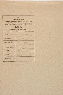 Dosya 426, Gömlek 70, November 15, 1868 (Gregorian calendar) - 29 Recep 1285 (Ottoman calendar)