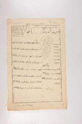 Dosya 193, Gömlek 59, April 4, 1911 (Gregorian calendar) - 4 Rebinlahir 1329 (Ottoman religious c...