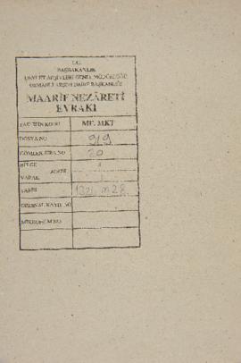 Dosya 919, Gömlek 20, March 24, 1906 (Gregorian calendar) - 28 Muharrem 1324 (Ottoman religious c...