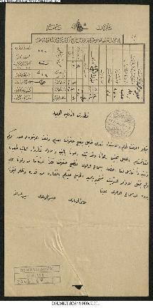 Dosya 2644, Gömlek 67, November 2, 1908 (Gregorian calendar) - 7 Şevval 1326 (Ottoman calendar)