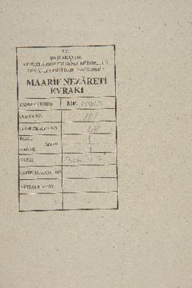 Dosya 101, Gömlek 48, September 13, 1888 (Gregorian calendar) - 7 Muharrem 1306 (Ottoman religiou...