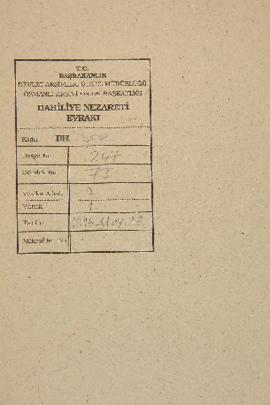 Dosya 118, Gömlek 12, February 04, 1914 (Gregorian calendar) - 8 Rebinlevvel 1332 (Ottoman calendar)
