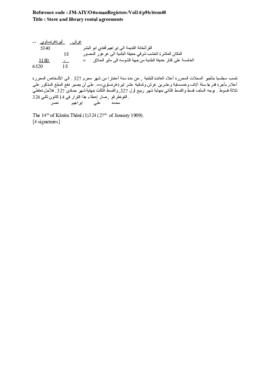 Store and library rental agreements, 27 January 1909 (Gregorian calendar) - 14 Kânûn Thânî 1324 (Ottoman fiscal calendar (Rumi)