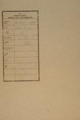 Dosya 6, Gömlek 56, January 18, 1850 (Gregorian calendar) - 4 Rebinlevvel 1266 (Ottoman calendar)
