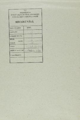 Dosya 4, Gömlek 3, November 26, 1845 (Gregorian calendar) - 26 Zilkade 1261 (Ottoman calendar)