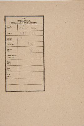 Dosya 16, Gömlek 19, June 18, 1849 (Gregorian calendar) - 26 Recep 1265 (Ottoman calendar)